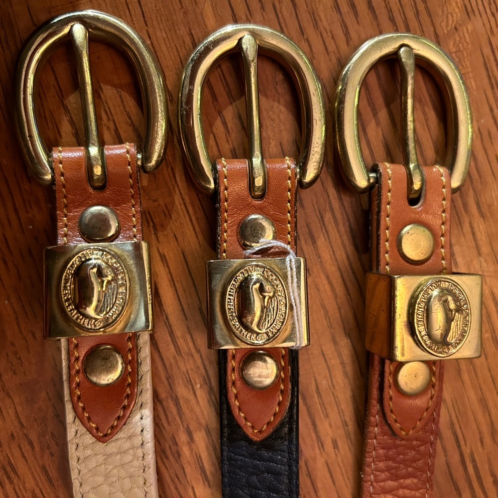 Set of 3 Dooney & Bourke belts in pristine condition. All size small. Vintage